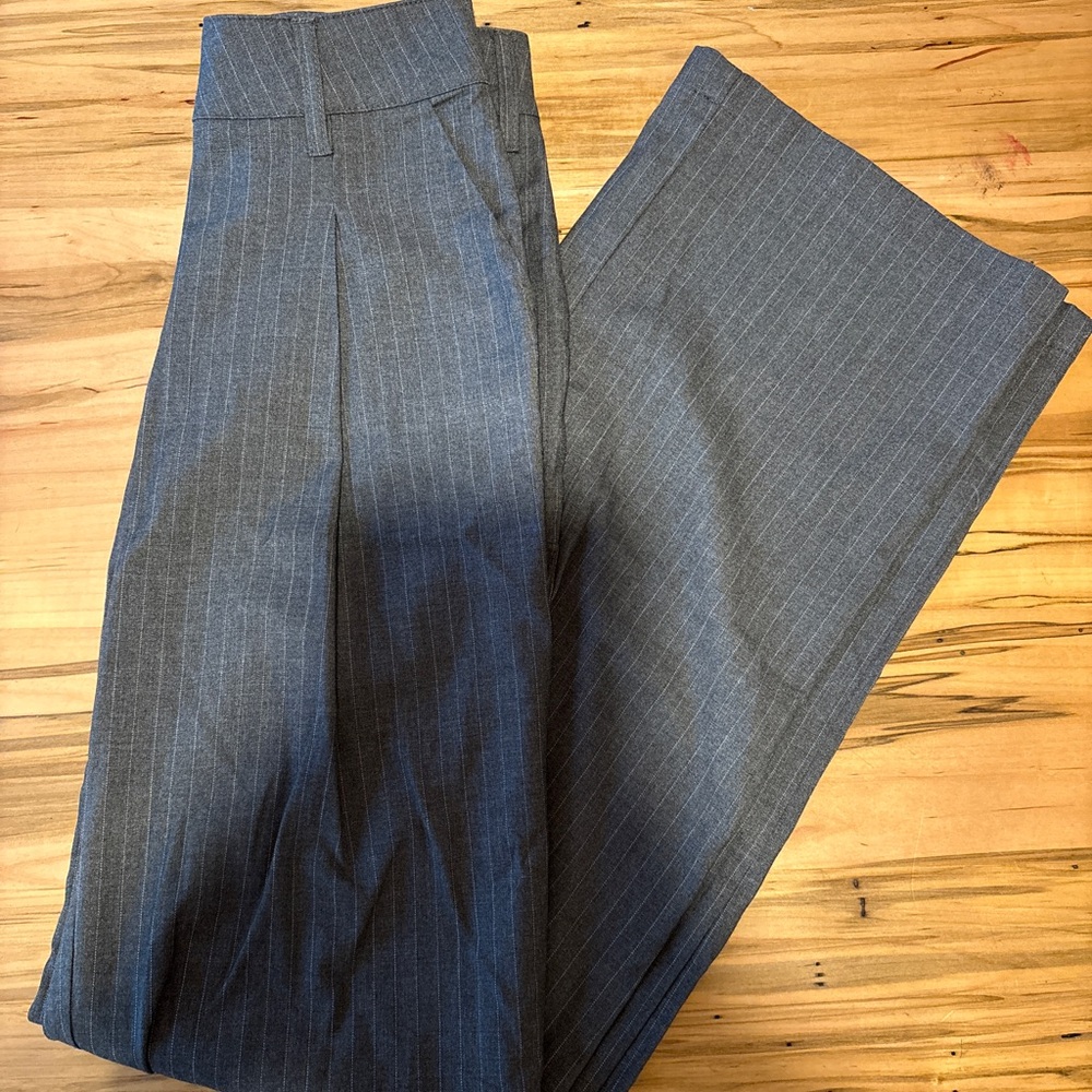 Wild Fable Gray Pinstripe Flare Jeans
